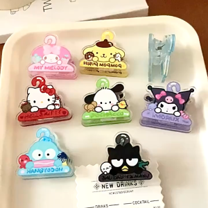 Sanrio snack note holder sealing clip PP clip file clip stationery gift
