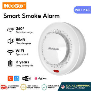 MeeGoo Tuya Wifi Smoke Detector Fire Protection 85db Smokehouse Fire Alarm Monitor Sound Alert Home Security System Via Smart Life APP