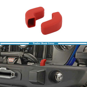 Car Exterior Front Bumper Tow Bar Trailer Hook Protector Cover for Jeep Wrangler JL JK Gladiator JT 2007-2020 2021 2022 2023