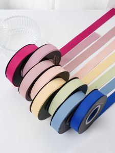 Zhuocai 2cm Double-Sided Rib Ribbon Gift Box Bouquet Ribbon Handmade Hair Accessories Hair Bows Ribbon