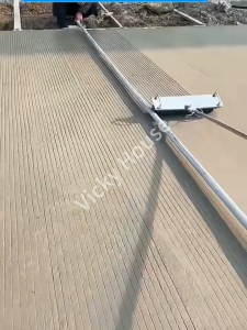 Road Concrete Embosser Concrete Texturing Roller with Handle 380mm / 520mm Cast Iron Road Anti-Slip Texturing Tool