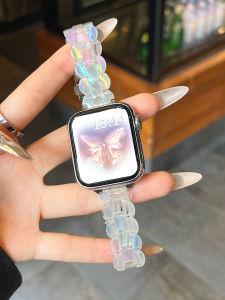 Apple Watch Resin Strap Womens Style Pink Fragrance Fashion S9 Creative S8 Unique S7 Compatible with iWatch8/7 S10 Female Model