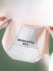 miiow | Womens Pure Cotton Period Underwear High Waist Triangle Pants Antibacterial Leakage Proof Safe Hygienic Panty For Menstrual Period
