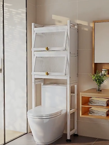Rak Mesin Cuci Kamar Mandi Susun Rak Serbaguna rak toilet Dengan pintu