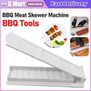Multifunctional Barbecue String Skewers Kebab Artifact Wear Food Meat String Device Skewer for Pork Maker BBQ Tools Accessories Kebab Maker BBQ Meat Skewer Making Machine Reusable Plastic Barbecue Skewer Maker Kebab Preparation Camping