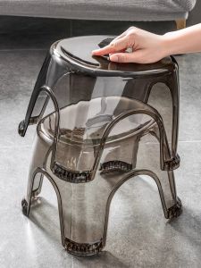 Hourleey | Transparent Multi-Purpose Small Stool Plastic