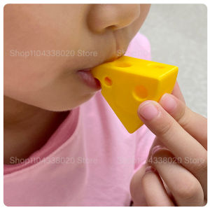Funny Cheese - Shaped Whistle - Emmental Design Yellow Plastic Whistle with Lanyard for Sports Events School Games Dog Trainin