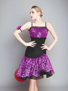 YJFY Dance | Embroidered Lace Fishbone Dress Summer Latin & Ballroom Dance Performance Set