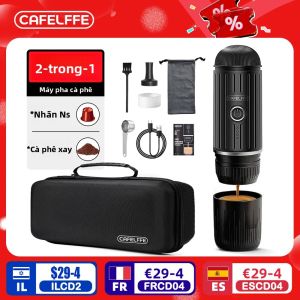 Máy Pha Cà Phê Espresso Điện Cầm Tay Cafelffe ME2218 Không Dây Dùng Ngoài Trời Cắm Trại Đi Bộ Đường Dài Du Lịch Quà Tặng Kèm Bộ Phụ Kiện