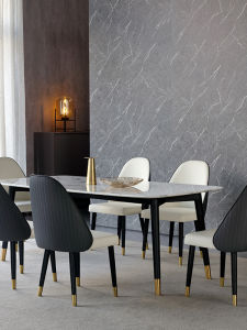 Dining Chair Modern Simple Home Nordic Leisure Creative Trending Ins Light Luxury Restaurant Solid Wood Chair Backrest Stool