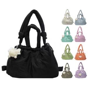 【HOT】Puffer Tote Bag Lightweight Shoulder Bag Large Capacity Puffy Handbag Pillow Shopper Bag for Women Work Shopping Travel