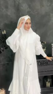 Mekkah Syari Special Umroh dan Haji By Soekha Setelan Gamis Syari Set 3in1 Inner Outer Khimar