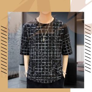 LHMoonlight แบบใหม่ขายดี เสื้อผ้าแฟชั่นสำหรับผู้ชาย เสื้อยืดคอกลมสกรีนลาย เป็นเสื้อยืดแขนสั้น ผ้ายืดเนื้อนิ่มเด้ง สวมใส่สบาย ระบายอากาศได้ดี มี4สีให้เลือก อย่าช้า