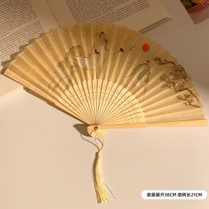 Quạt Gấp Phong Cách Cổ Điển Nhẹ Cho Phụ Nữ Mùa Hè Quạt Gậy Múa Hanfu Trung Quốc Truyền Thống Quạt Tre Cầm Tay Quạt Trang Trí