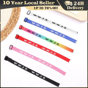 Europe and The United States Fashion Sports Preparation Colorful Wristbands Bracelets Men and Women Trend Printing WWJD Bracelet