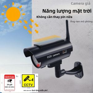 Camera Giả Không Dây Chống Nước Với Bảng Điều Khiển Năng Lượng Mặt Trời Đèn LED Màu Đỏ Nhấp Nháy Giám Sát Giả Cho Hệ Thống An Ninh Gia Đình