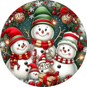 VIKAMA Crimson Snow Forest Tree Gift Placemat Red Background Wavy Edge White Pine Present Snowflake Berry Christmas Table Mat