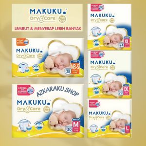 1 BALL MAKUKU DRY CARE TAPE NB-S38/M30/L28/XL24/XXL22 DIAPERS ANTI RUAM Bayi