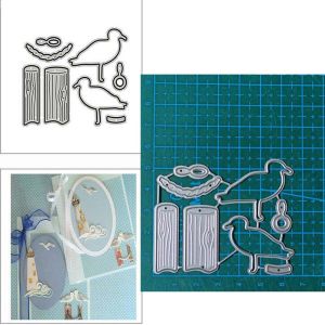 Khuôn Cắt Kim Loại Hình Động Vật Chim Vòng Hoa Cành Cây Khuôn Dao Thủ Công Giấy Khuôn Dập Nổi Khuôn Tạo Hình Khuôn Trang Trí Cho Làm Album Ảnh