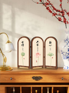 New Chinese Style Lotus Screen Decorative Piece Living Room High-End TV Cabinet Desktop Decoration Creative Dining Side Cabinet Artwork