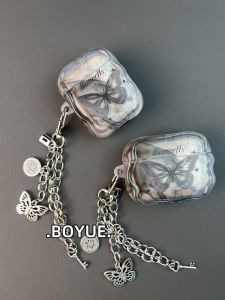 Dark Butterfly Protective Case for AirPods 1/2/3/4 Wireless Bluetooth Earphones Soft Shell TPU Material Apple Compatible