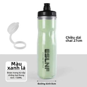Bình Nước Thể Thao Xe Đạp ESLNF 720ml Hai Lớp Cách Nhiệt Chống Rò Rỉ Chất Liệu Nhựa Cao Su Dùng Cho Ngoài Trời Đạp Xe Thể Thao