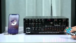 PROMO Sunbuck Amplifier Power Super Bass Bluetooth Subwoofer 2000 Watt Ampli Karoke Rumahan - Hitam