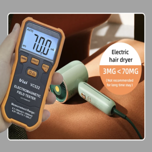 VICI | Vici VC522 SCM/CNAS Calibrated EMF Meter Low Frequency Magnetic Field Detector with Data Hold/Backlit/Unit Conversion