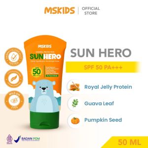 MSKIDS Sunhero Physical Sunscreen SPF 50 PA++++ Sunscreen Anak