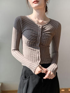 GEBEISHANG | Long Sleeve Knit Sweater Slim Fit Casual Top