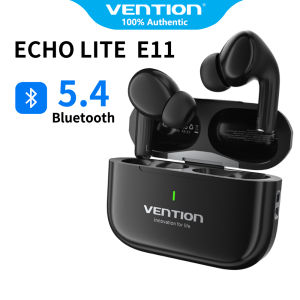 Vention® Tai nghe không dây thực sự ECHO LITE E11 Bluetooth 5.4 Thời gian phát 30 giờ Chống nước IPX4 Lỗ dây đeo Điều khiển cảm ứng trong tai