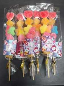 CHRISTMAS GIVEAWAYS GUMMIES/MALLOWS on stick. RANDOM DESIGNS ONLY