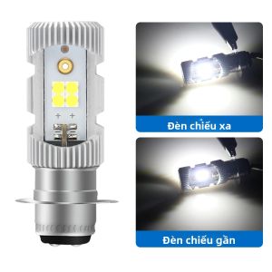 1x P15D 6000K Đèn Pha LED Trắng Động Cơ Bóng Đèn 12V Sáng Đèn Xe Máy Dành Cho Xe Yamaha Raptor 700 700R Honda TRX450R