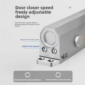 MONLEYTA | Automatic Door Closer Buffer Sliding Door Closure Device Fireproof Door Hydraulic Buffer System Adjustable Force Range 2 Segments