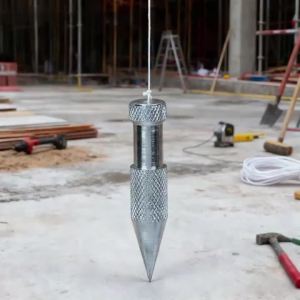 Metal Plumb Bob with Hanging Cord High‑Precision Vertical Alignment Tool for Construction Woodworking Bricklayer Measuring Tool