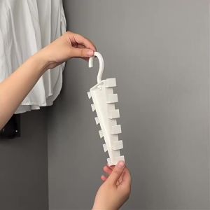 V‑Shaped 12‑Hook Hat Organizer Double‑Sided Space‑Saving Wardrobe Storage Rack