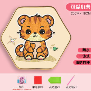 Diamond Painting DC2025 New Years Zodiac Cartoon Cute Diamond Sticker Hand Stick Children DIY Modern Simple Style Home Fabric