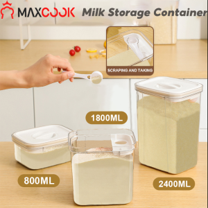 Maxcook Baby Milk Powder Storage Container Portable Airtight Milk Powder Can Food Storage Box with Scraper Scoop