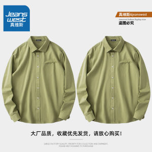 Zhenvis Long Sleeves Shirt Mens Spring and Autumn Thin 2024 New Arrival Non-Ironing Workwear Japanese Style Tops Lapel Casual Outwear