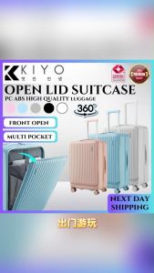 【KIYO LIVING】Luggage Bag Travel Front Open Lid Compartment With Laptop Pocket High Quality Suitcase