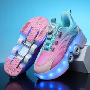 Retractable Roller Skates for Children 4 Wheels