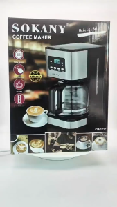 เครื่องชงกาแฟ ตั้งเวลาล่วงหน้าได้ SOKANY หน้าจอแบบดิจิตัล กำลังไฟ 950W
