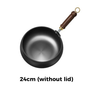 26/24cm Uncoated Thick Iron Pot  Non Stick wok Casserole kitchen cooking pot cast iron skillet Cookware wok pan fry pan