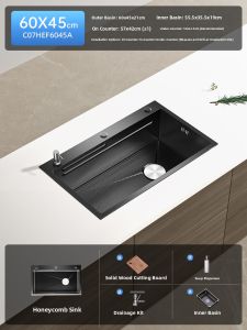 MEICHUWUYU | Honeycomb Pattern Thickened Stainless Steel Kitchen Sink