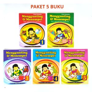 Paket 5 Buku Menggunting Menempel Untuk Anak TK Paud SD Buku Aktivitas Dan Kreativitas Anak