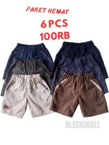 PAKET HEMAT 6PCS 100RB CELANA PENDEK ANAK LAKI-LAKI LIS USIA 1-10THN