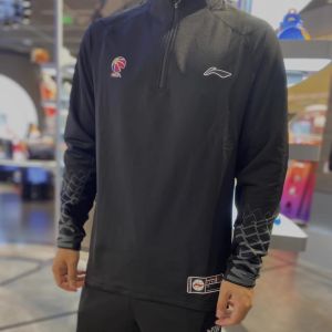 Trang Phục Khởi Động Thi Đấu Thi Đấu Bóng Rổ Thường Ngày Thể Thao Cho Nam Li-ning CBA Áo Chui Đầu Áo Phông Dài Tay Awdt877