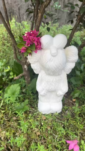 Tượng thạch cao cho bé tô màu "MOON" bé Bearbrick siêu dễ thương tượng siêu to cao