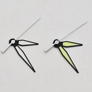 Menex NH35 Black Watch Hands 10mmX15mmX15mm Green Luminous Fit NH35 NH36 NH38 Miyota 8215 Movement Watch Accessories Parts