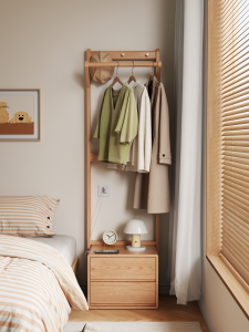 DONGMU | Multifunctional Bedroom Storage Clothes Hanger Bedside Table